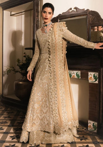 Saira Shakira Bridal Couture 2026 peachy Gold Maxi