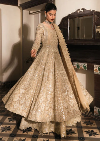 Saira Shakira Bridal Couture 2026 peachy Gold Maxi