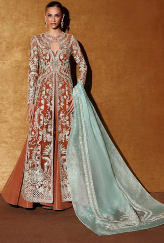 Soraya Wedding Edition 2026 Rust Orange Long Open Shirt