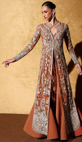 Soraya Wedding Edition 2026 Rust Orange Long Open Shirt