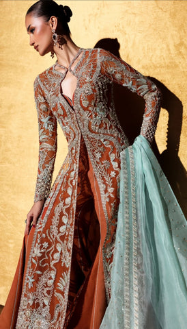 Soraya Wedding Edition 2026 Rust Orange Long Open Shirt