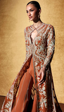 Soraya Wedding Edition 2026 Rust Orange Long Open Shirt