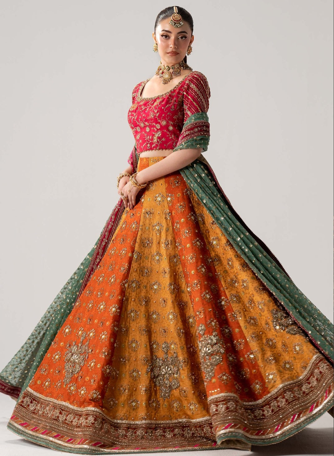 MariaB Bridal Couture Shadmani 2026 Atlas Jamawar Matajan Maxi