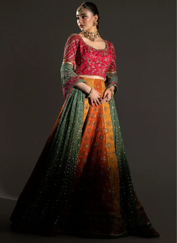 MariaB Bridal Couture Shadmani 2026 Atlas Jamawar Matajan Maxi